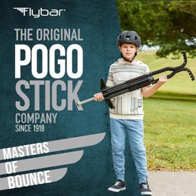 img 1 attached to Высококачественная палка Flybar Foam Master Pogo Stick для девочек и мальчиков от 9 лет, выдерживает вес от 80 до 160 фунтов - оригинальная и забавная палка Pogostick от Top Pogo Stick Company