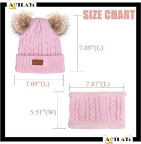 img 1 attached to ACTLATI Winter Knitted Removable Children Girls' Accessories and Cold Weather