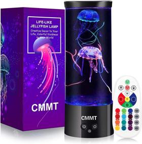 img 4 attached to 🎨 Jellyfish Lava Lamp 3.0 - Remote Control, 17 Colors Changing! Best Jellyfish Lamp for Cool Room Decor & Mood Lighting.