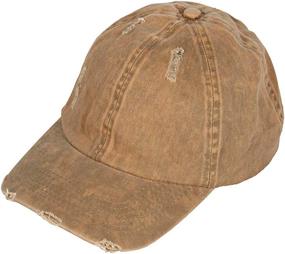 img 1 attached to Vintage Washed Twill Baseball Cap With Low Profile Design For Unisex Men And Women, Ideal For Dad