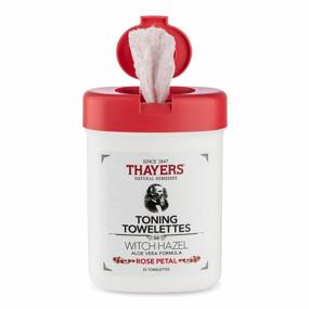 img 2 attached to THAYERS Alcohol-Free Witch Hazel Toning Towelettes With Aloe Vera, Rose Petal, 25 Count