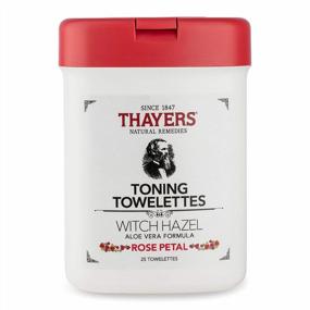 img 3 attached to THAYERS Alcohol-Free Witch Hazel Toning Towelettes With Aloe Vera, Rose Petal, 25 Count