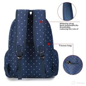 img 1 attached to 🎒 Qimiaobaby Diaper Bag: Stylish Blue Dots Storage Backpack for Hassle-Free Baby Travel