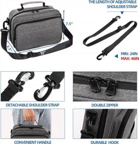 img 1 attached to KGMCARE Insulin Cooler Travel Case With Shoulder Strap, Portable Diabetic Medication Organizer Bag For Diabetic Supplies, Insulin Pens, Vials, Blood Sugar Test Strips, Medicine (Style2 Gray)
