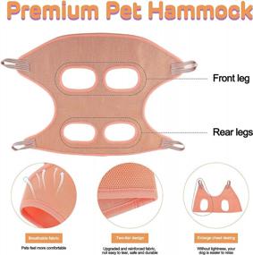 img 2 attached to Pink 10-In-1 Pet Grooming Hammock Kit With Nail Clippers/Trimmer, Steel Comb, Nail File & Restraint Bag For Bathing - Breathable Harness For Dogs & Cats Supplies