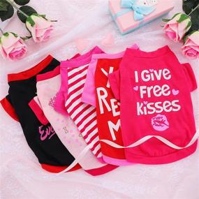 img 1 attached to 🐶 Cute and Funny 5-Piece Dog Shirt Set for Small Girl Dogs - Perfect Pet Clothes for Chihuahuas, Yorkies, and More!