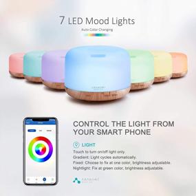 img 3 attached to Smart Wi-Fi Essential Oil Diffuser With App And Voice Control, Alexa Compatible, 500Ml Aromatherapy Humidifier For Relaxing Atmosphere In Home, Office, And Bedroom