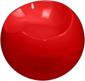 img 1 attached to Magshion Modern Living Room Patio Night Club Bar Cocktail Guest Backless Ball Round Lounge Fiberglass Stool Pouf Chairs, Red