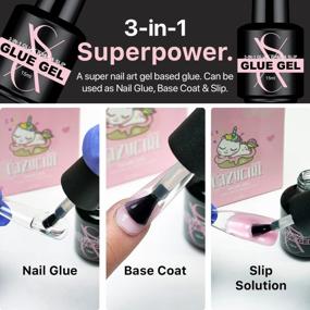 img 3 attached to 2PCS SXC Cosmetics 3 In 1 Brush On Gel Nail Glue, 15ML - Ideal For False Nails, Gel Nail Polish, And Acrylic Nails (G40)