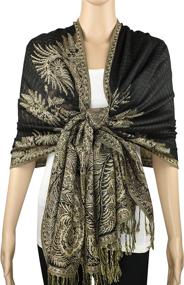 img 1 attached to Achillea Reversible Paisley Pashmina Seagreen Women's Accessories : Scarves & Wraps