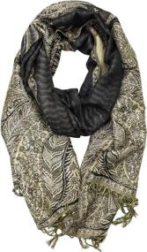 img 2 attached to Achillea Reversible Paisley Pashmina Seagreen Women's Accessories : Scarves & Wraps