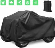 🏍️ neverland atv cover - heavy duty 420d oxford cloth for polaris sportsman yamaha grizzly honda fourtrax kawasaki kfx - wheel car black (83 inches l x 47 inches w x 46 inches h) логотип