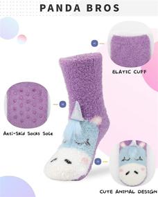 img 3 attached to Panda Bros Girls Fluffy Slipper Girls' Clothing : Socks & Tights