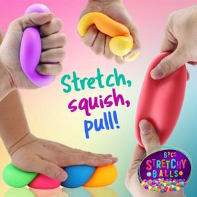 img 3 attached to 6 Pack Stress Relief Ball Set For Kids & Adults - Squishy Toys, Bouncy Balls, Fidget Toy Pack, Slow Rising Sensory Anxiety Tool