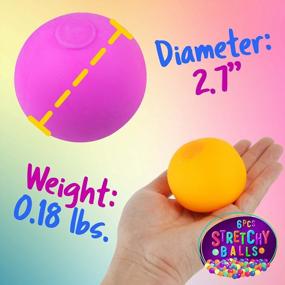 img 2 attached to 6 Pack Stress Relief Ball Set For Kids & Adults - Squishy Toys, Bouncy Balls, Fidget Toy Pack, Slow Rising Sensory Anxiety Tool