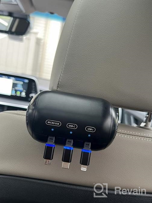 img 1 attached to Stay Powered On The Go With Multi Car Retractable Backseat Charging Station For All Phones - 3-In-1 Docking Station Compatible With IPhone, Samsung And Android review by Tyler Spencer