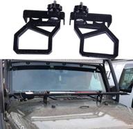 🚙 zamlie high lift jack hood mounts: perfect fit for 2007-2018 jeep wrangler jk logo