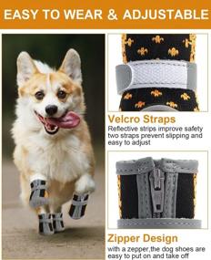 img 1 attached to Search Title: "Dog Shoes For Hot Pavement - Anti-Slip Rugged Sole, Reflective & Adjustable Strap, Summer Dog Booties Hiking Boots Durable Breathable Lightweight For Small Medium Dogs Hardwood Floors