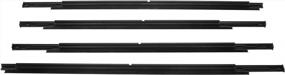 img 2 attached to Set Of 4 Weatherstripping Window Seals For Mitsubishi Outlander 2006-2012, Black Door Outer Trim Seals With Belt - MotorFansClub Compatible