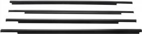 img 3 attached to Set Of 4 Weatherstripping Window Seals For Mitsubishi Outlander 2006-2012, Black Door Outer Trim Seals With Belt - MotorFansClub Compatible