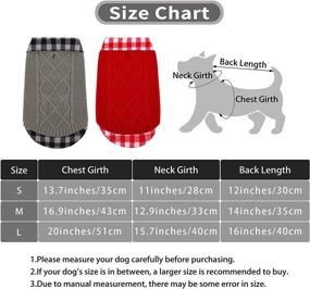 img 3 attached to 🐶 Petgot 2-Pack Dog Clothes: Turtleneck Plaid Patchwork Dog Sweater, Warm Pet Sweater with Classic Cable Knit Design for Small, Medium, and Large Dogs