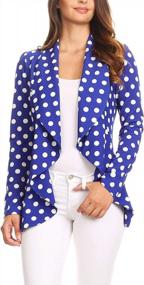 img 4 attached to Women'S Open Front Long Sleeves Casual Work Blazer Jacket Cardigan With Plus Size Suit
