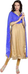 img 4 attached to Chiffon Dupatta Elegant Embroidered Motifs Women's Accessories ~ Scarves & Wraps