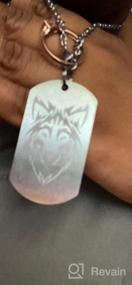 img 5 attached to Ожерелье с подвеской в виде модного волка - идеальный подарок для любителей волков | Украшение в виде бирки для собаки в стиле волка, брелок для ключей
