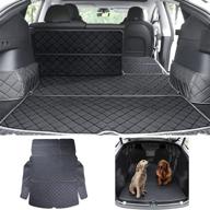 🐾 tauto tesla model y waterproof trunk pet mat liner cargo mats – rear seat cover protector accessories 2022 2021 2020, black logo