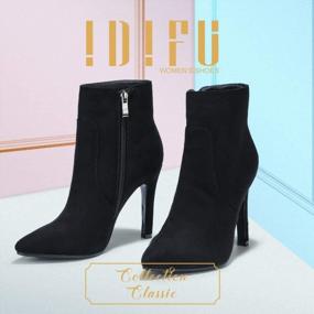 img 3 attached to Classy And Chic: IDIFU Women'S High Heel Pointed Toe Ankle Boots