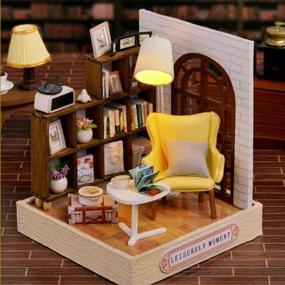 img 3 attached to Create Your Own Charming World With CUTEBEE Dollhouse Miniature And Furniture Kit - Leisurely Moment, 1:24 Scale