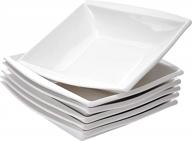 stylish and versatile 25oz porcelain bowls for salads, pasta, and more - set of 6, microwave and dishwasher safe logo