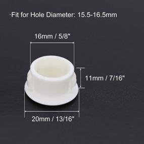 img 3 attached to Pack Of 50 Off-White Plastic Hole Plugs - 16Mm (5/8") Diameter - Compatible With 15.5-16Mm Locking Holes - Ideal For Kitchen Cabinets And Furniture - Flush Type Panel Fastener Covers