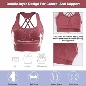 img 1 attached to Strappy Racerback Yoga Sports Bra With Longline Crop Top, Wirefree Pads, And Medium-Impact Support For Women By TrainingGirl - Ideal For Workouts And Fitness Enthusiasts