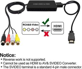 img 2 attached to Dingsun SVideo To HDMI Converter: 3RCA AV Support 1080P/720P Compatible With WII U, PS2/PS3, STB, Xbox & More!