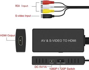 img 1 attached to Dingsun SVideo To HDMI Converter: 3RCA AV Support 1080P/720P Compatible With WII U, PS2/PS3, STB, Xbox & More!