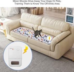 img 1 attached to 🐾 Shock Training Mat for Cats and Dogs: Electric Repellent Mat to Keep Pets Off Couch, Sofa, Counter - 32"x15"/60"x15" Polyester Mat