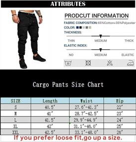 img 1 attached to Stylish And Comfortable: THWEI Men'S Slim Fit Cargo Pants For Casual And Athletic Wear