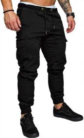 img 3 attached to Stylish And Comfortable: THWEI Men'S Slim Fit Cargo Pants For Casual And Athletic Wear