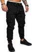 stylish and comfortable: thwei men's slim fit cargo pants for casual and athletic wear logo