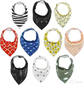 img 1 attached to Absorbent Teething Multicolour Adjustable Toddlers