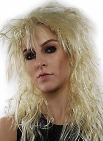 img 3 attached to Channel Your Inner Rock God With ALLAURA'S Blonde 80S Rocker Wig - Perfect For Heavy Metal And Big Hair Band Costumes!