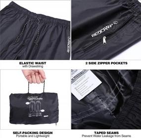 img 1 attached to REDCAMP Waterproof Rain Pants With Zipper For Hiking & Camping - Lightweight & Durable Black Unisex Design