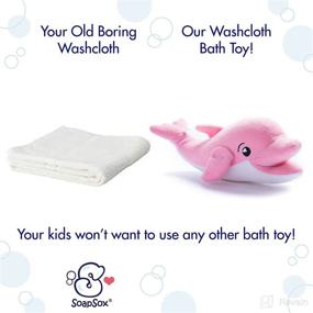 img 2 attached to 🐬 Bathtime Bliss with SoapSox's Pink Ava the Dolphin Children's Bath Toy!