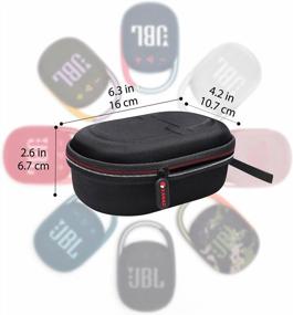 img 1 attached to XANAD Hard Case For JBL Clip 4 Portable Bluetooth Speaker - Storage Protective Travel Carrying Bag-Red