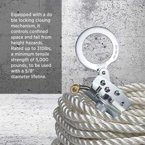 img 1 attached to 310 Lb. Capacity Self-Locking Rope Grab With 2.25 Inch Connecting Eye - OSHA/ANSI Compliant For Construction, Climbing & Fall-Protection (5/8’’ Lifeline Rope)