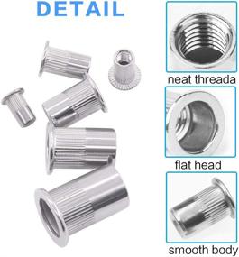 img 1 attached to 190PCS Aluminum Rivnut Threaded Nutsert