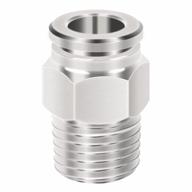 beduan bpc nickel-plated brass push-to-connect air fitting, 1/2" tube od x 1/2" npt male thread straight lock fitting for efficient pneumatic connection logo