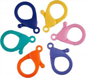 img 4 attached to Colorful 100 Pc Snap Hook Set For DIY Crafts And Keychains - DanLingJewelry Lobster Claw Clasps And Lanyards