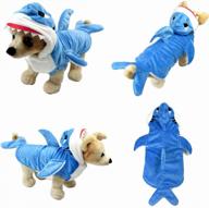забавные костюмы на хэллоуин для домашних животных: наряды yoption puppy dog cat shark, теплая одежда с капюшоном (m) логотип